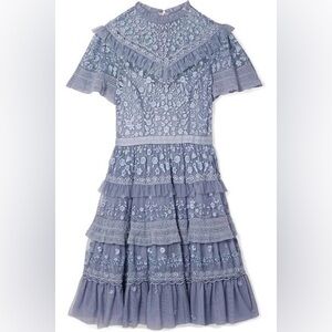 Needle &Thread Iris Tulle Mini Dress